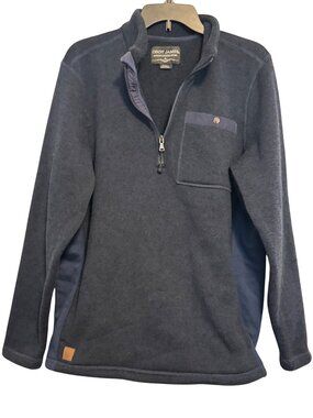 Cody James Mens Navy Blue 1/4 Zip Pullover Fleece Sweatshirt With Pocket Size L